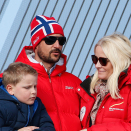 The Royal Family in Holmenkollen ski arena. Photo: Terje Bendiksby, NTB scanpix